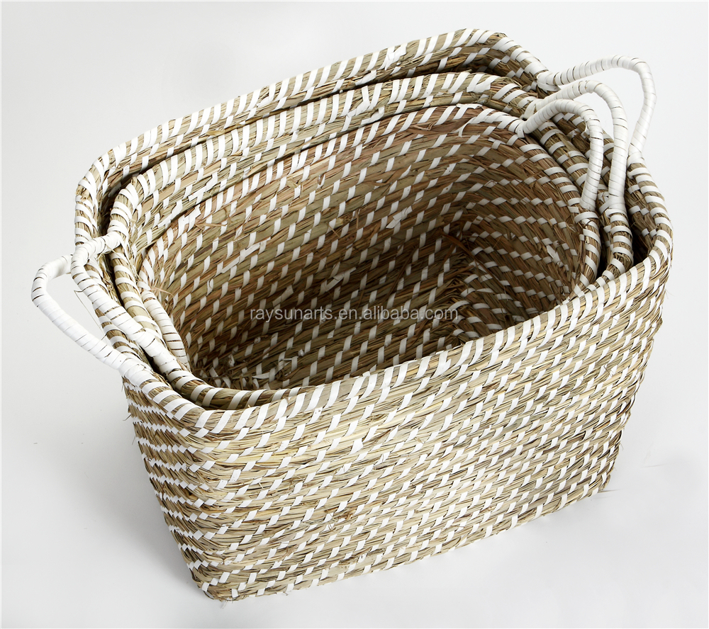 woven rattan storage baskets organizer storage