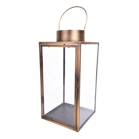 metal lantern decorative glass candle holder