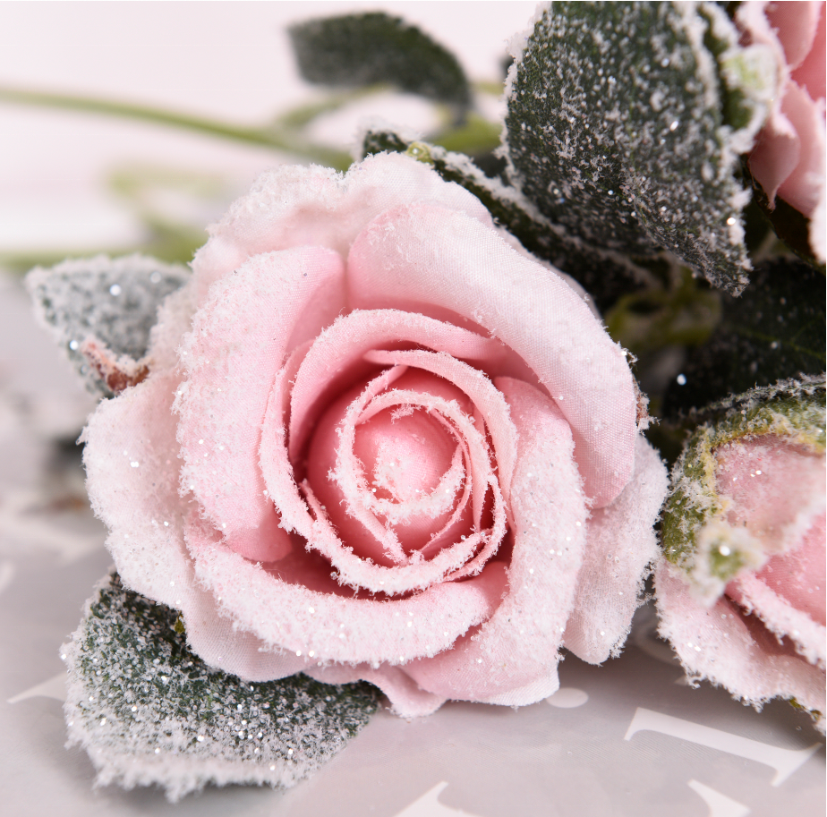 New artificial pink flower roses wedding bouquet