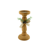 Nature Department Christmas Home Decoration Wood Finish Pillar Candle Holders Taper Candlesticks Candle Holder