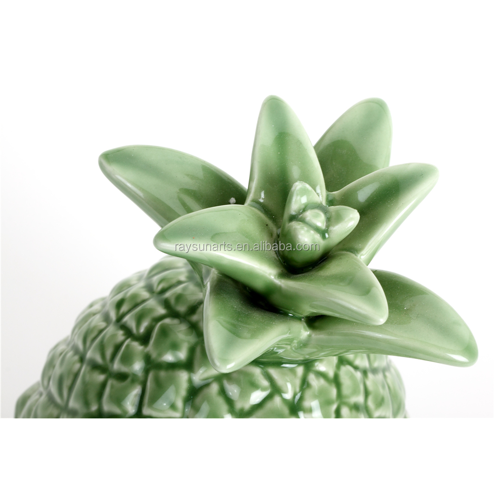Porcelain Pineapple Stand Ornaments accent decor For Home decoration