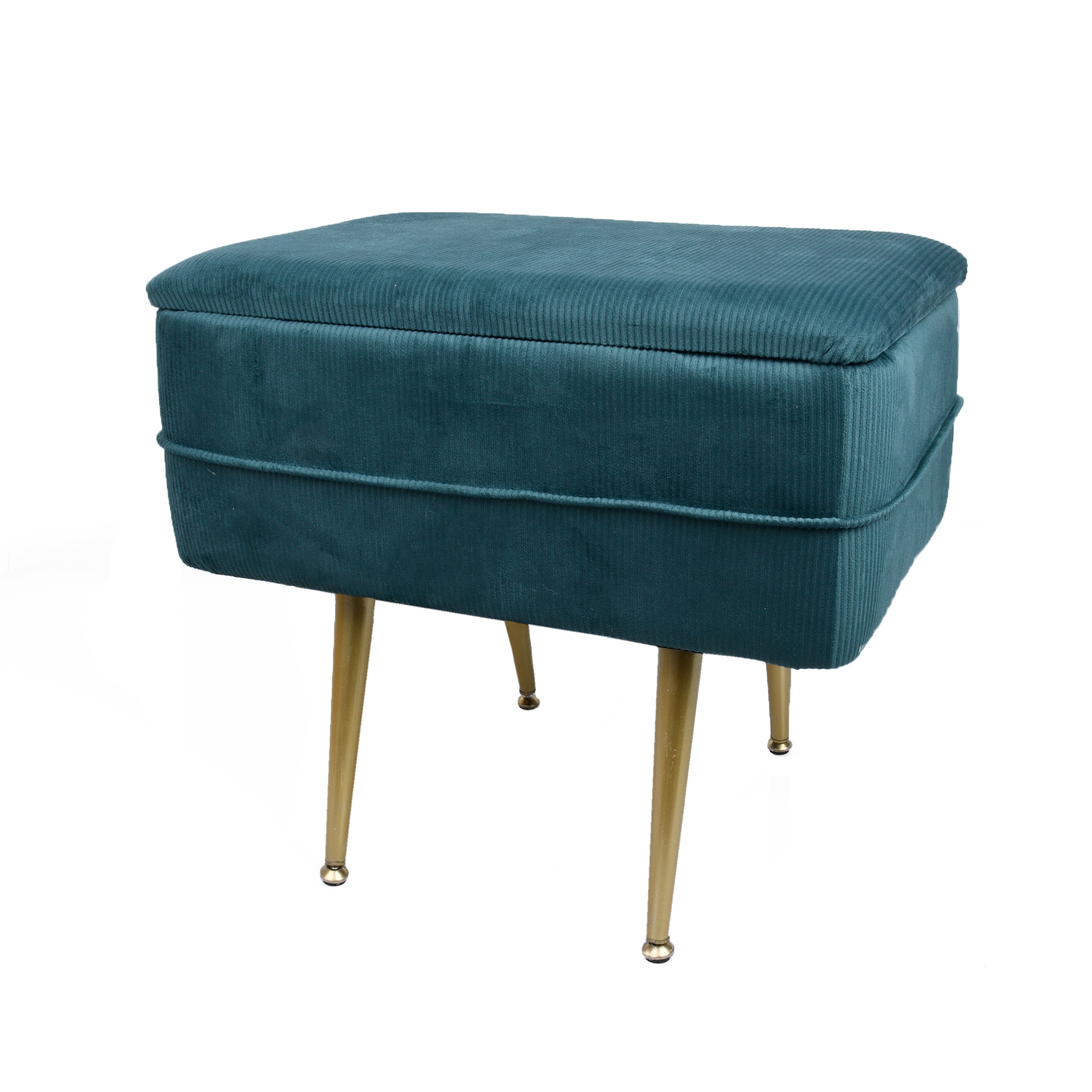 Modern Living Room luxury chair velvet storage stools & ottomans with metal legs