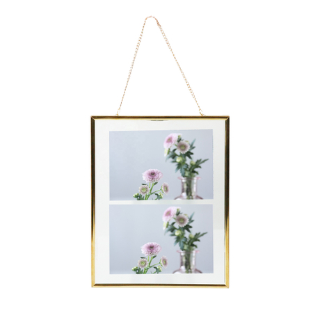 Hanging metal electroplate composite photo frame gold for Home Decor