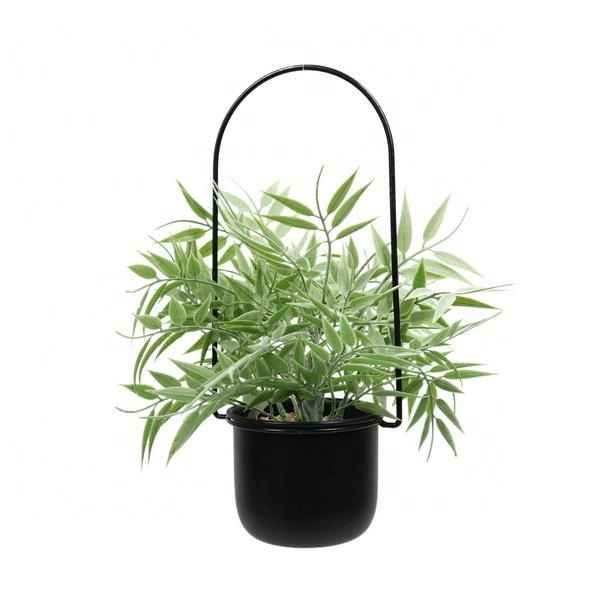 Natural artificial plants with metal pot for home decoration