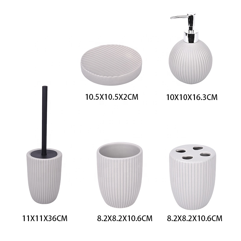 The minimalist bathroom art Toothbrush Holder and Cup,Soap Dispenser and Dish