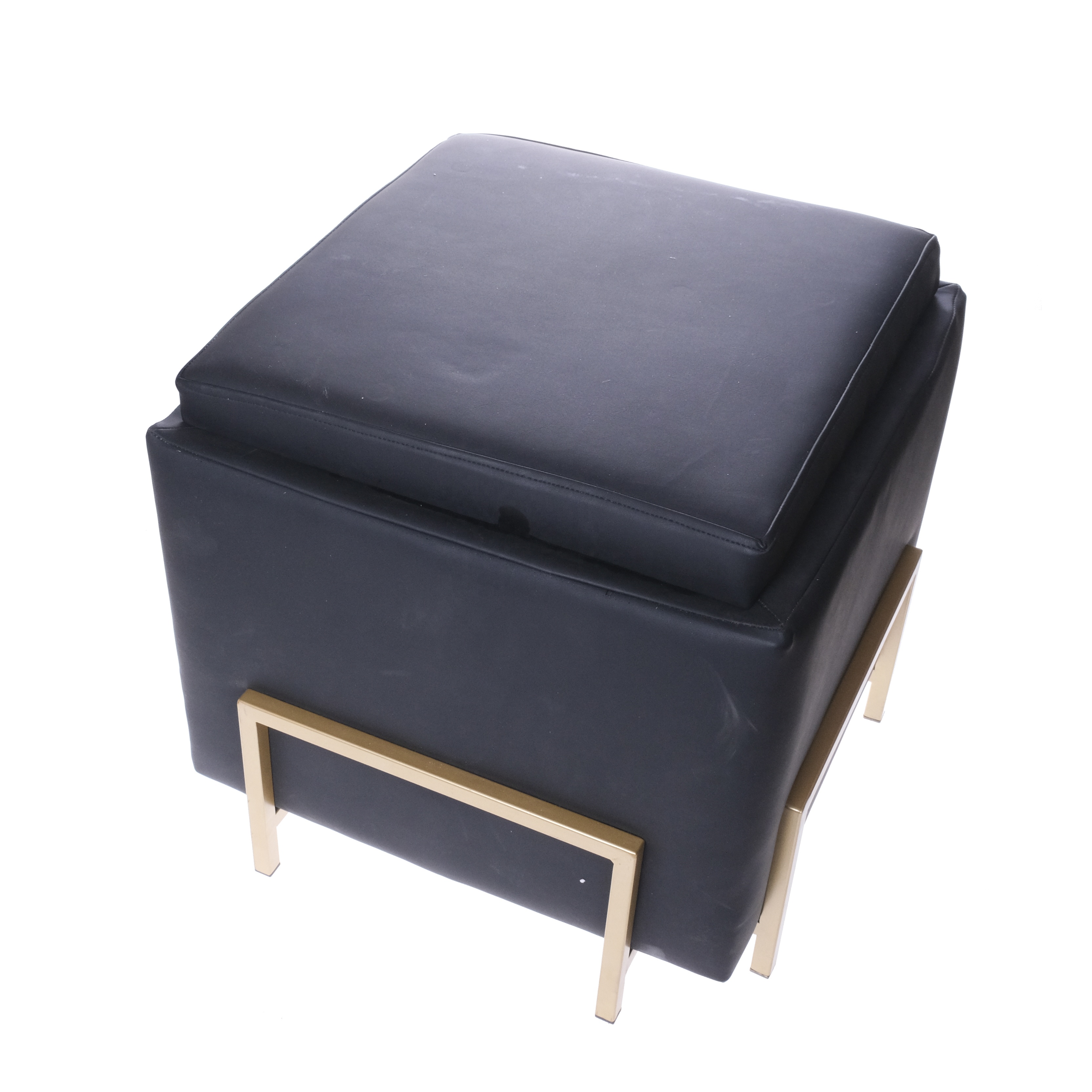 Modern Living Room luxury chair leather storage stool and ottoman