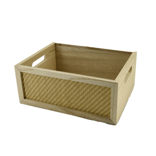Natural Home Household Desktop Rattan Woven Storage Basket Snack Storage Box Bamboo Woven Wood